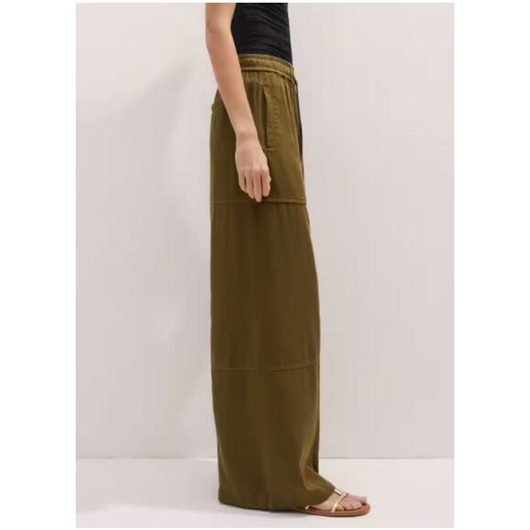 ME+EM Women's Deep Golden Olive Fluid Viscose Pant Size 2 - Picture 8 of 9
